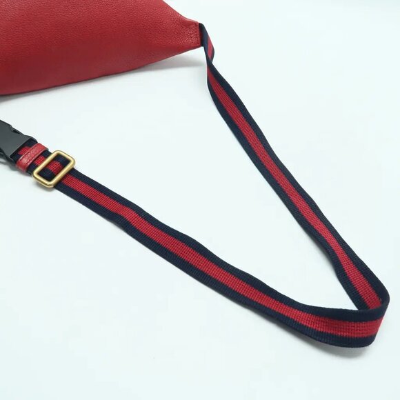 Gucci Print Red Leather Belt Bag 493-031325 - Picture 6 of 12